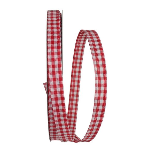 Reliant Ribbon Great Gingham 3 Value Wired Edge Ribbon Red 0.625 in. x 50 yards 90052W-065-03K